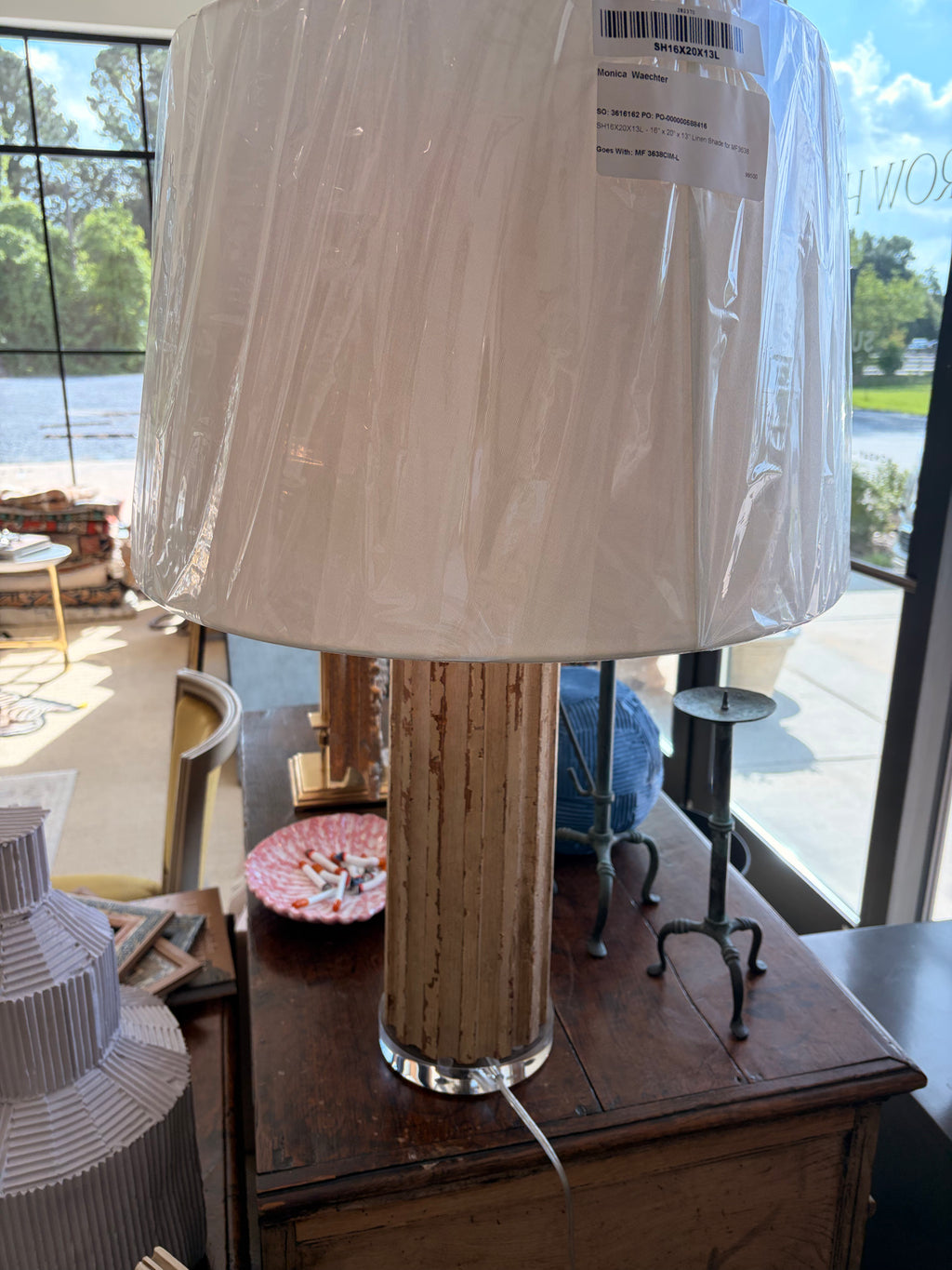 Wood Column Lamp