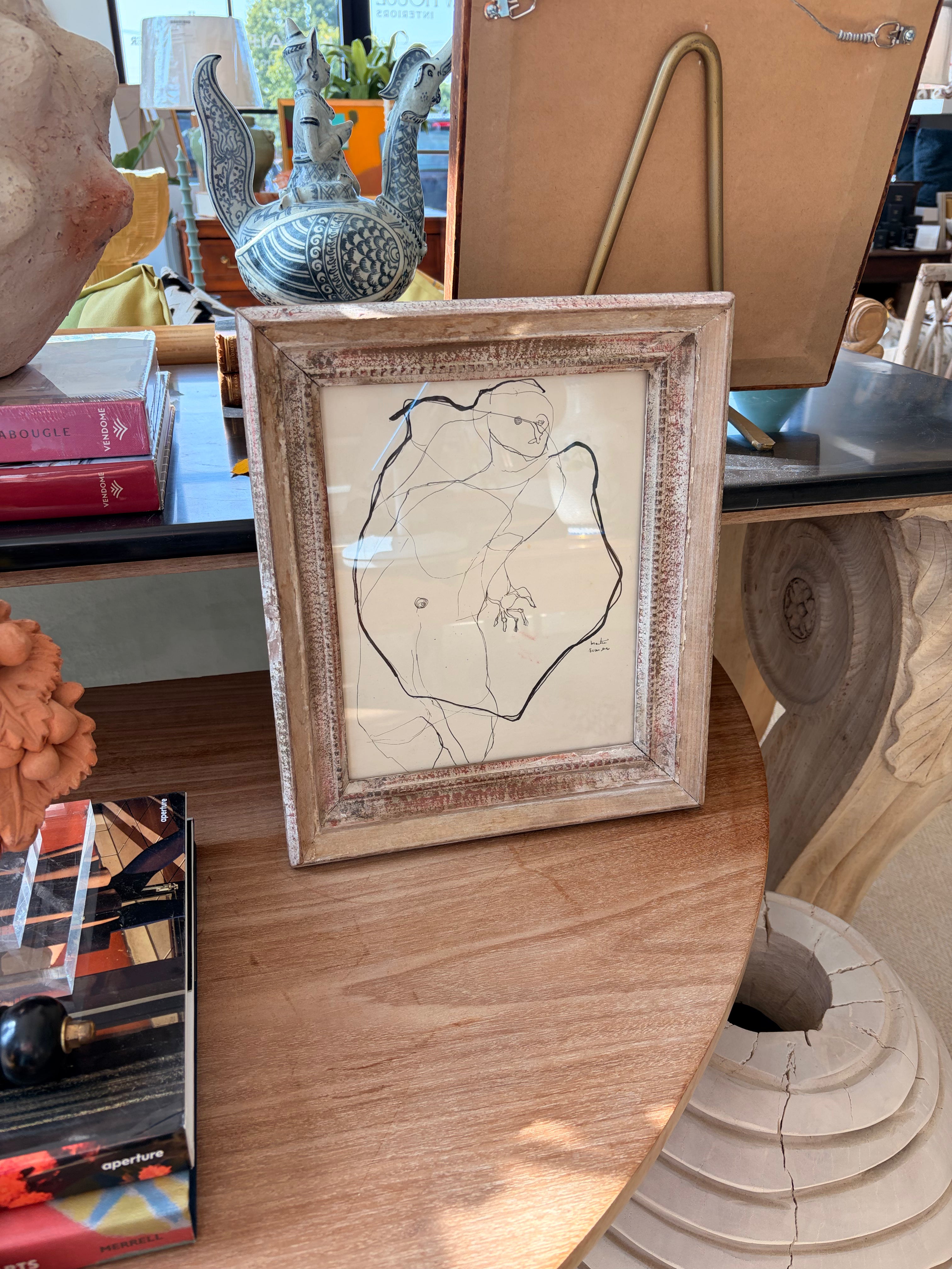 Martin Summers - Figurative Ink with Whitewashed Frame
