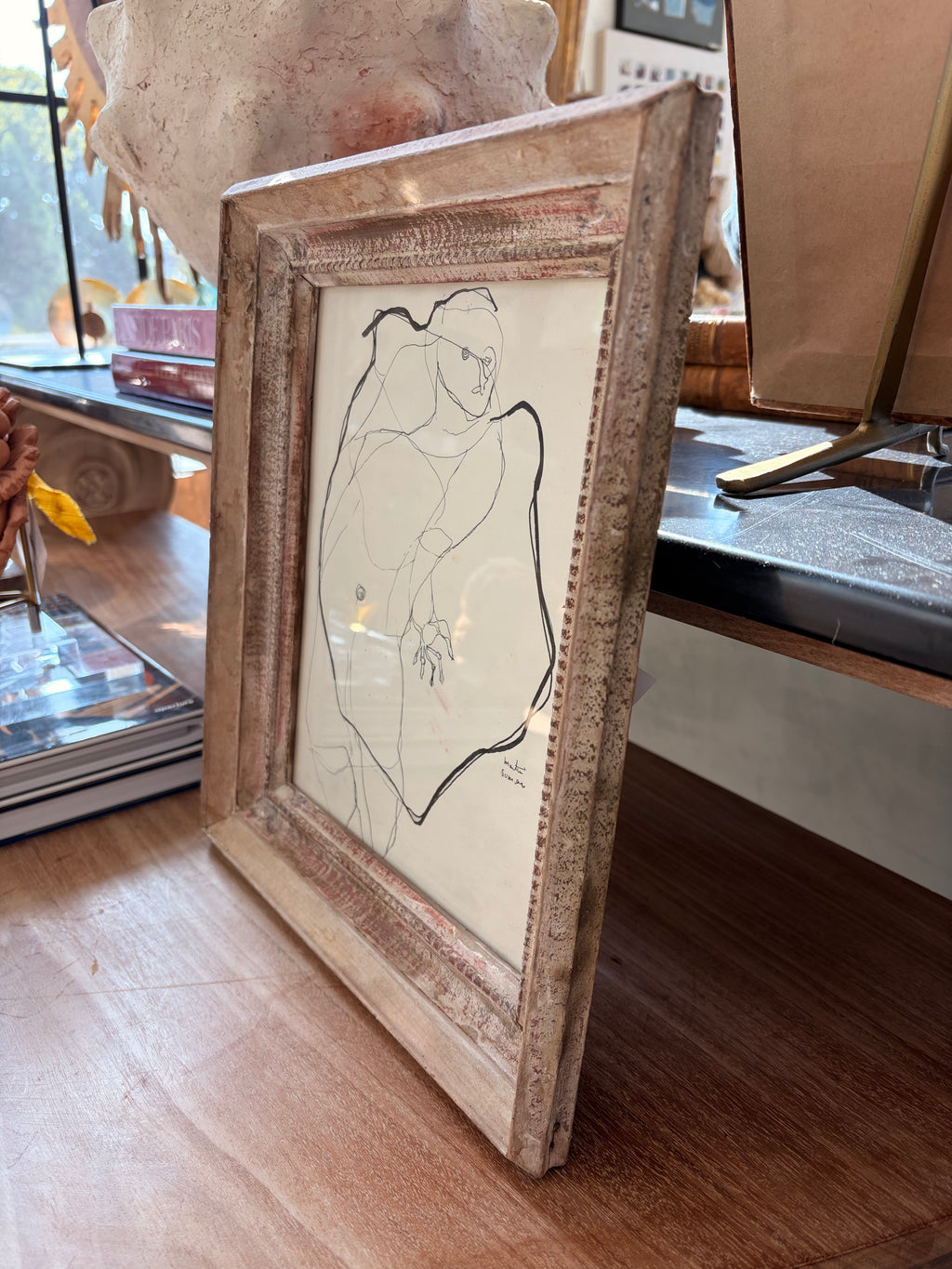 Martin Summers - Figurative Ink with Whitewashed Frame