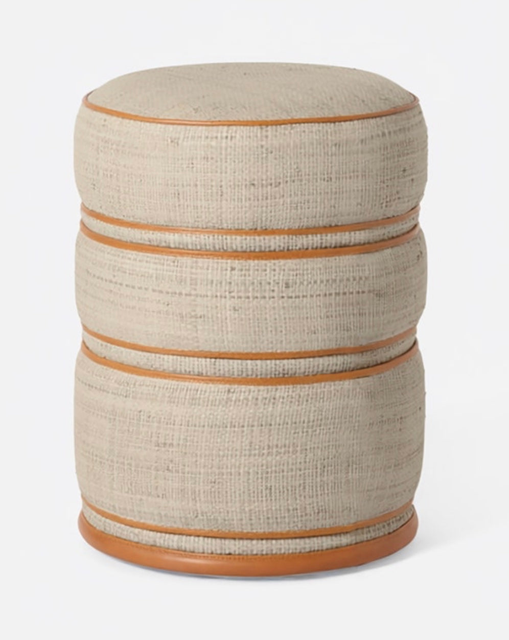 Quinn Stool - Ash Gray and Saddle Leather