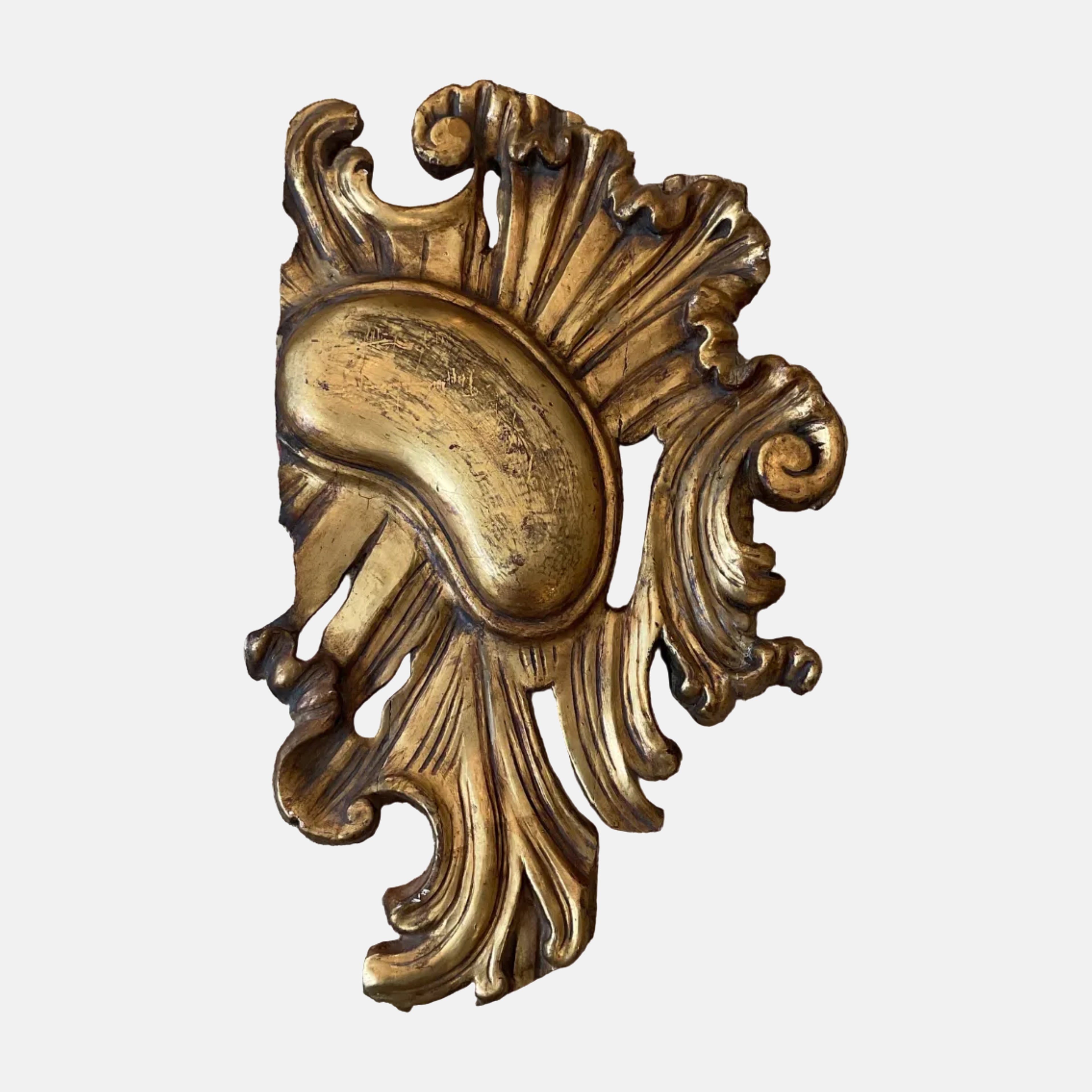 French Gilded Wood Kidney Fragment