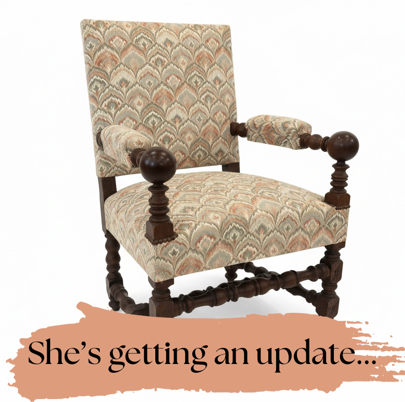 Antique French Napoleon Library Chair