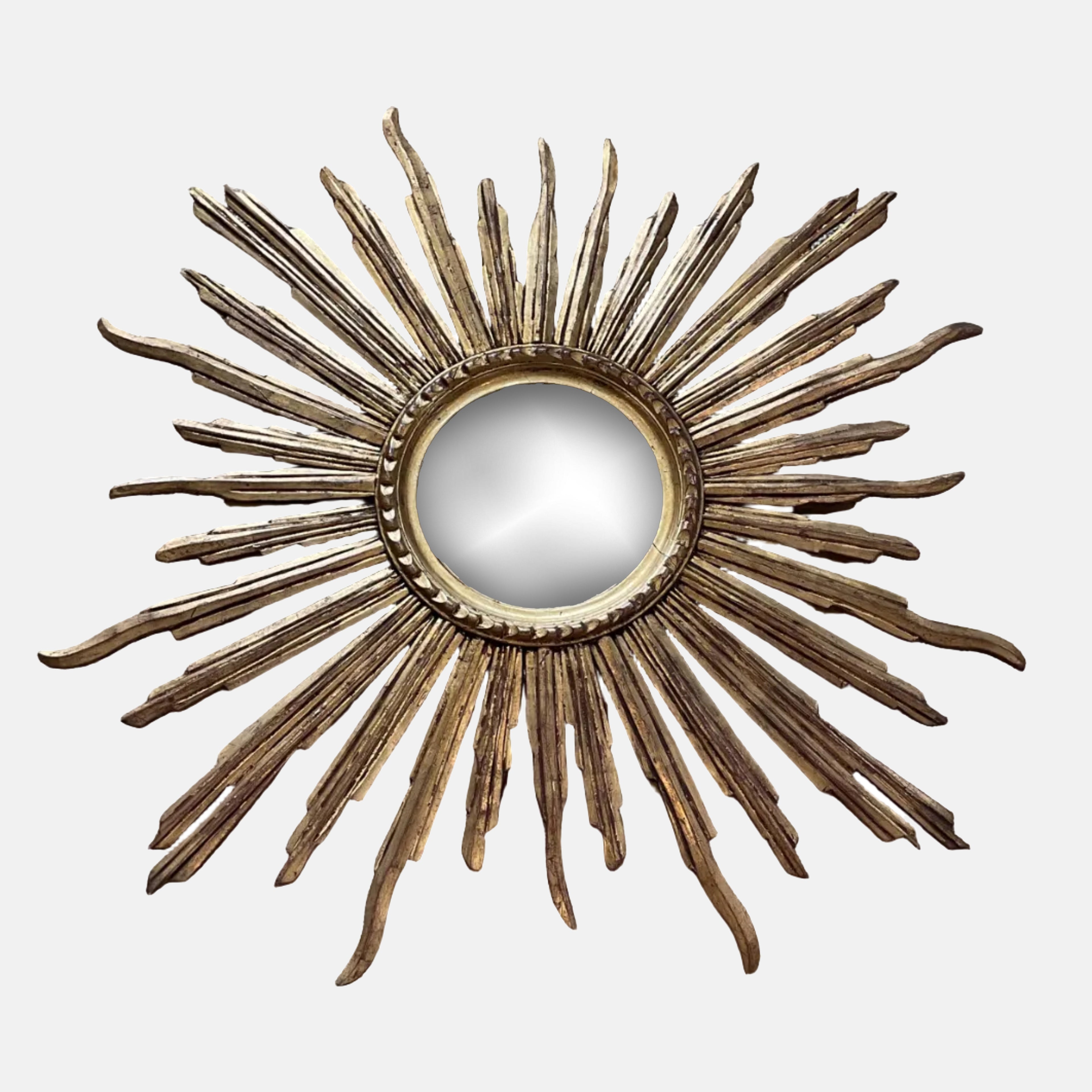 Small Vintage Sunburst Mirror