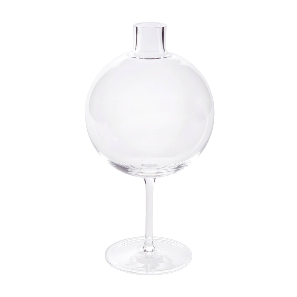 Clear Wine Glass Shaped Flower Vase, Large