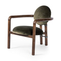 Olive Velvet Upholstered Accent Chair
